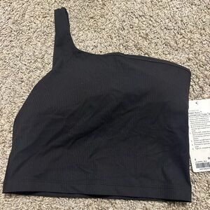 lululmeon ribbed Nulu asymmetrrical yoga tank
